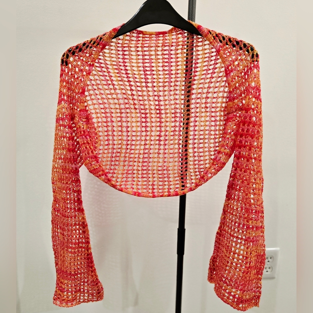 3/20$ - Vibrant Crochet Bolero Shrug